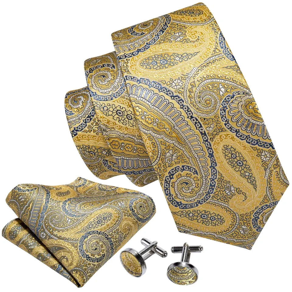 Necktie Pocket Square and Cuff-links