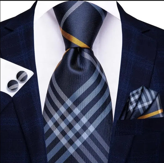 Necktie Pocket Square and Cuff-links