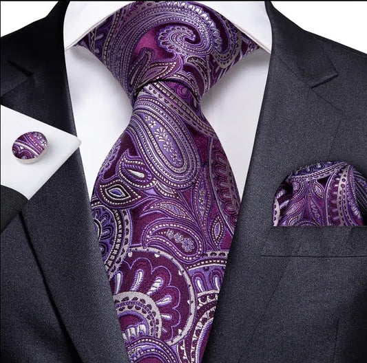 Necktie Pocket Square and Cuff-links