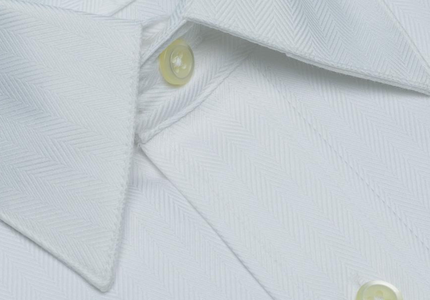 Dress Shirt - Herringbone White Spread Collar